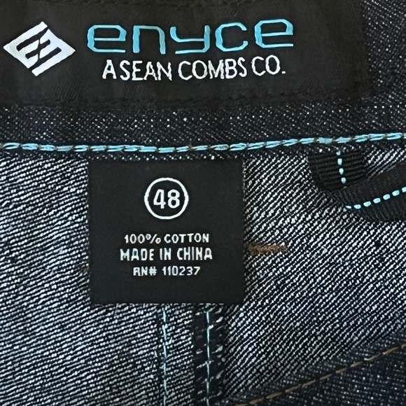 Vintage Enyce by Sean Combs men's baggy denim jort/shorts waist size 48 - Picture 11 of 14